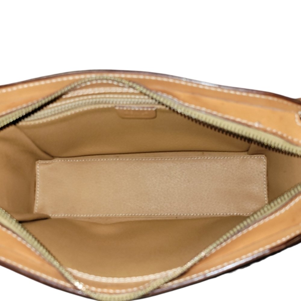 Celine Brown Monogram Crossbody Bag with Gold Plate - Picture 7 of 16